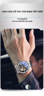 Đồng hồ HANBORO 918 dây silicone trên tay – Tôn lên phong cách năng động, phù hợp cho cả nam và nữ.